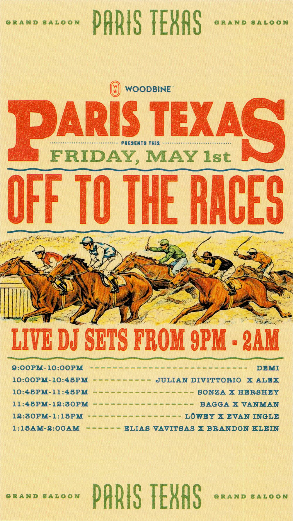 Paris Texas, Off To The Races at The Belfort